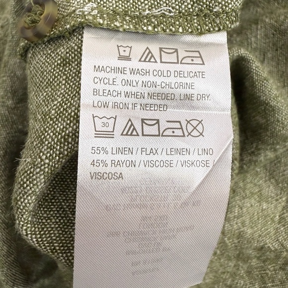 Susan Graver pure linen blend button front dress XLP - Picture 8 of 8